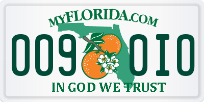FL license plate 0090IO