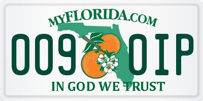 FL license plate 0090IP