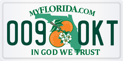 FL license plate 0090KT