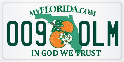 FL license plate 0090LM