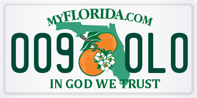 FL license plate 0090LO