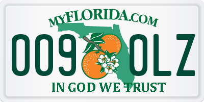 FL license plate 0090LZ
