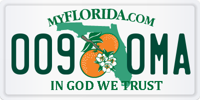 FL license plate 0090MA