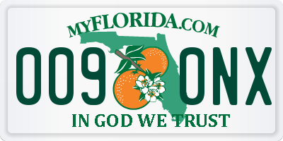 FL license plate 0090NX