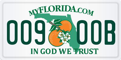 FL license plate 0090OB