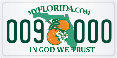 FL license plate 0090OO