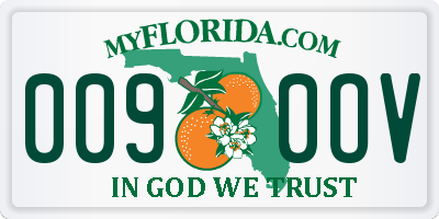 FL license plate 0090OV