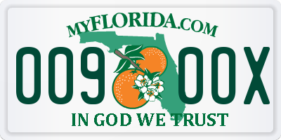 FL license plate 0090OX