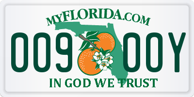FL license plate 0090OY