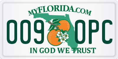 FL license plate 0090PC