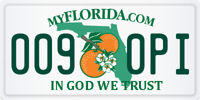 FL license plate 0090PI