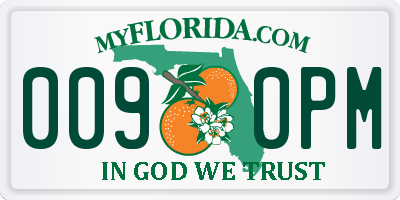 FL license plate 0090PM