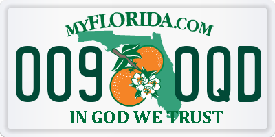 FL license plate 0090QD
