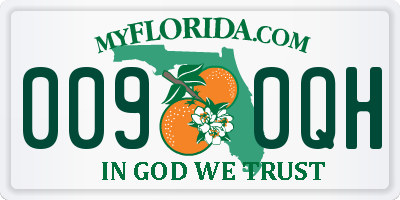 FL license plate 0090QH