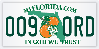 FL license plate 0090RD
