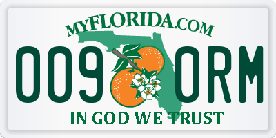 FL license plate 0090RM
