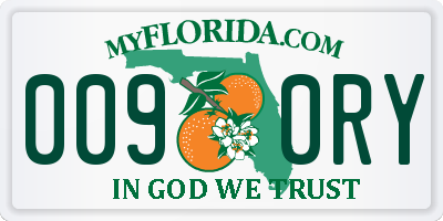 FL license plate 0090RY