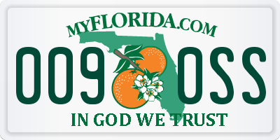 FL license plate 0090SS