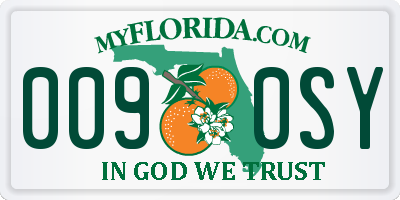 FL license plate 0090SY