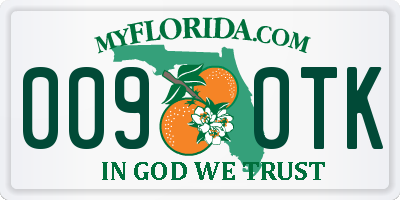 FL license plate 0090TK