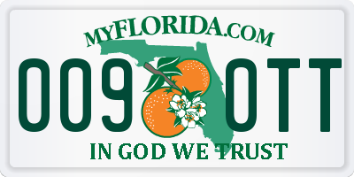 FL license plate 0090TT