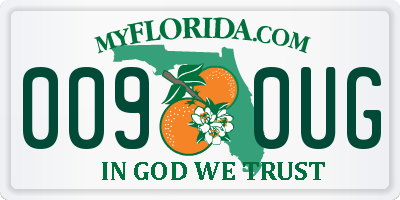 FL license plate 0090UG