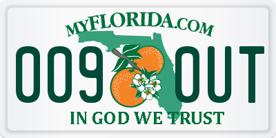 FL license plate 0090UT