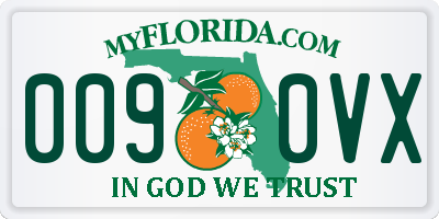 FL license plate 0090VX