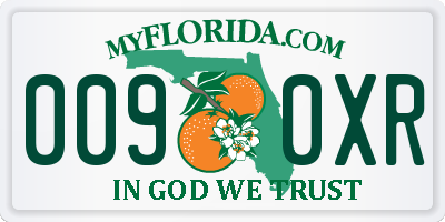 FL license plate 0090XR