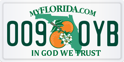 FL license plate 0090YB