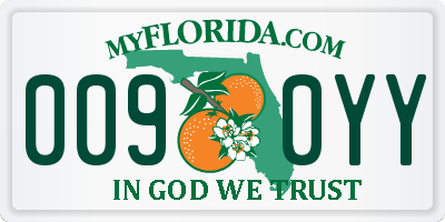 FL license plate 0090YY