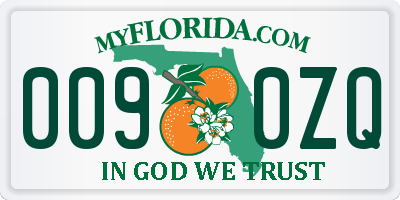 FL license plate 0090ZQ
