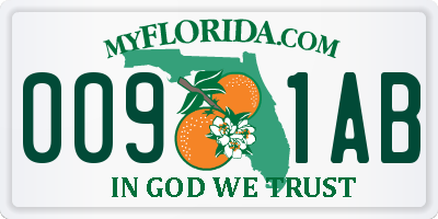 FL license plate 0091AB