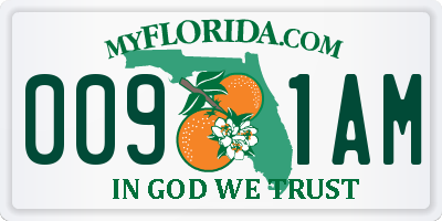 FL license plate 0091AM