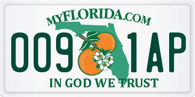 FL license plate 0091AP