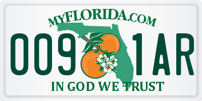 FL license plate 0091AR