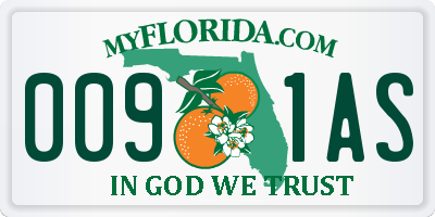FL license plate 0091AS