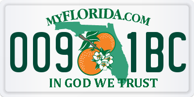 FL license plate 0091BC