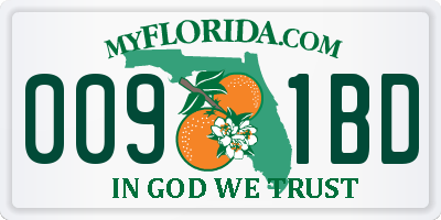 FL license plate 0091BD