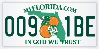 FL license plate 0091BE