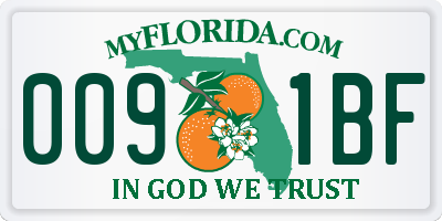 FL license plate 0091BF