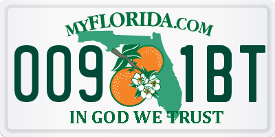 FL license plate 0091BT