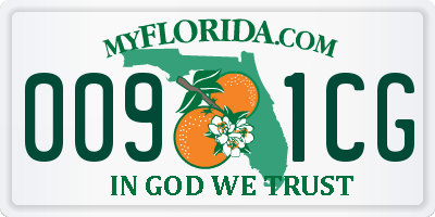 FL license plate 0091CG