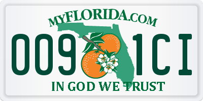 FL license plate 0091CI