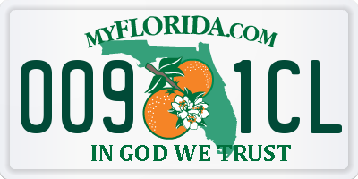 FL license plate 0091CL