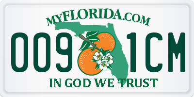 FL license plate 0091CM