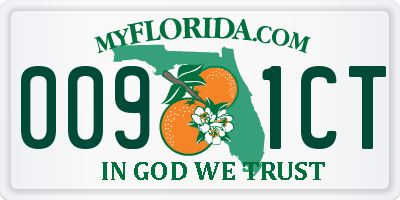 FL license plate 0091CT