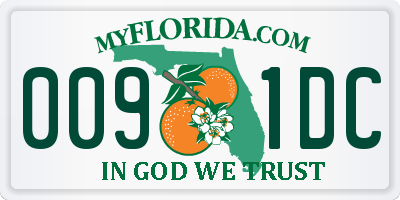 FL license plate 0091DC
