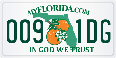 FL license plate 0091DG