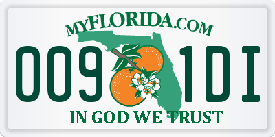 FL license plate 0091DI